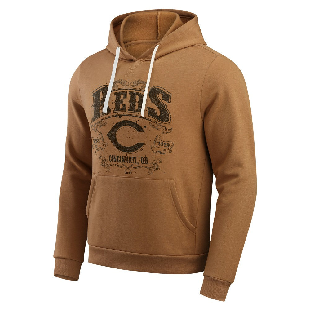 Cincinnati Reds Darius Rucker Collection by Fanatics Camp Fleece Pullover Hoodie  - Tan - Fanatics Online