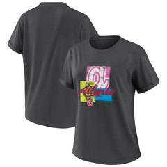 Atlanta Braves WEAR by Erin Andrews Women's Domestic Box Color Boyfriend T-Shirt - Charcoal - MLB Discount