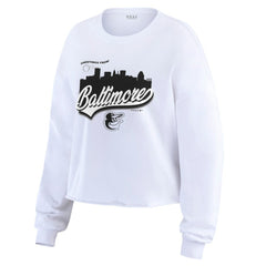 Baltimore Orioles WEAR by Erin Andrews Women's Domestic Postcard Long Sleeve T-Shirt - White - MLB Online