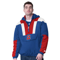 Atlanta Braves Starter Cooperstown Collection Charger Half-Zip Jacket - Royal - MLB on Sale