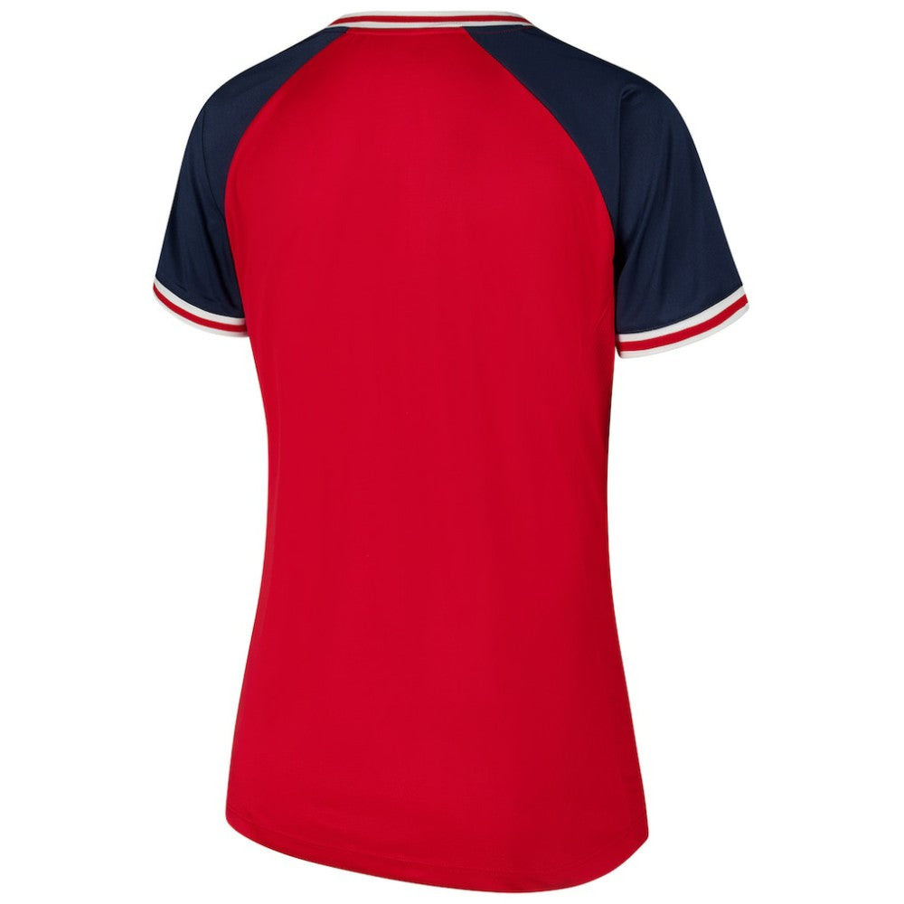 St. Louis Cardinals Profile Women's Plus Size Crossover V-Neck T-Shirt - Red - MLB on Sale