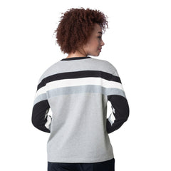 Chicago White Sox Starter Women's Triple A Fashion Color Block Long Sleeve Top - Heather Gray - MLB Online