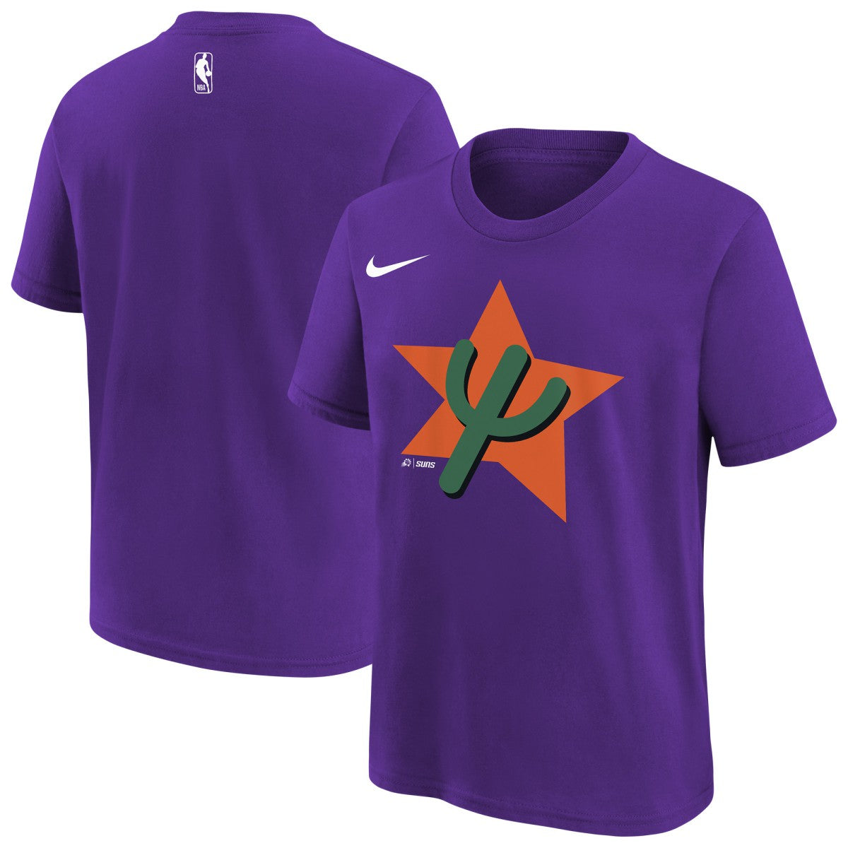 Phoenix Suns Youth 2025/26 City Edition Essential Logo T-Shirt Purple | Nike for sale