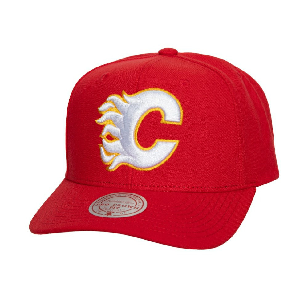 Calgary Flames Mitchell & Ness Core Team Ground Pro Adjustable Hat - Red - NHL 201387176