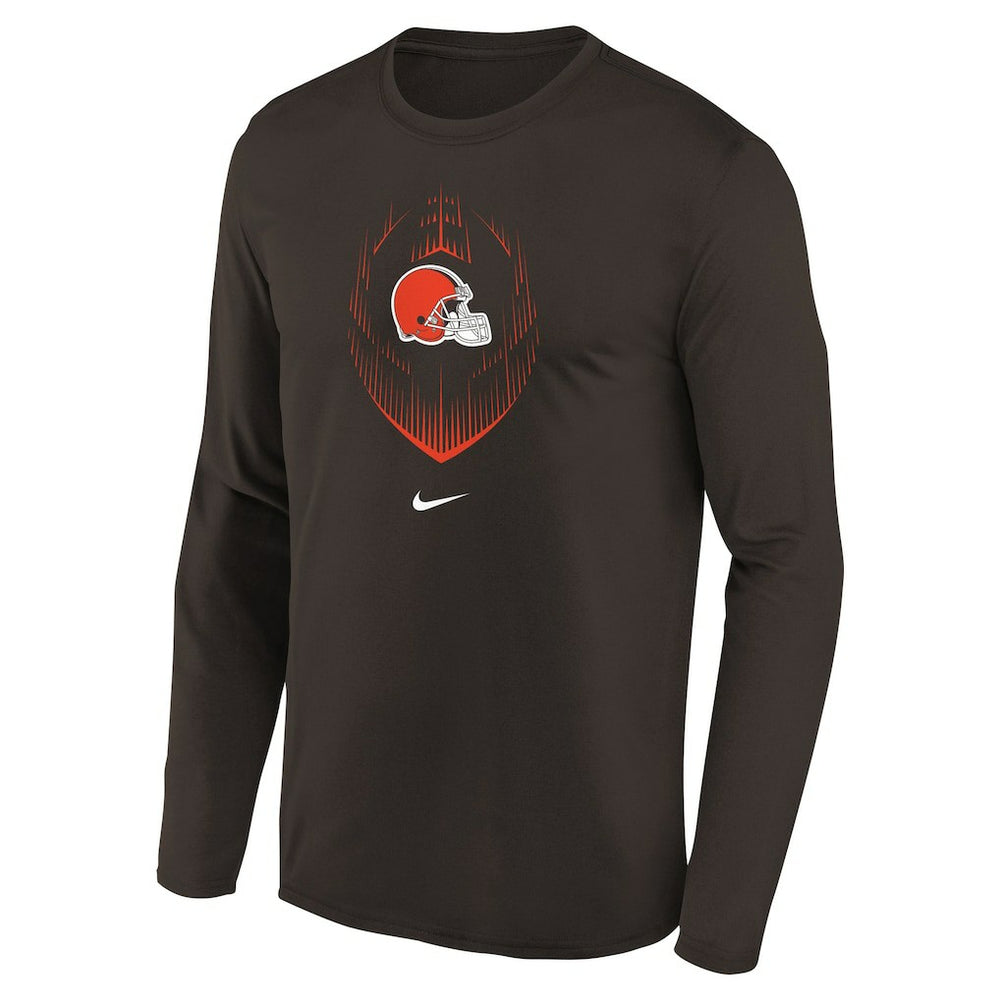 Nike Cleveland Browns Preschool Legend Icon Long Sleeve T-Shirt Brown