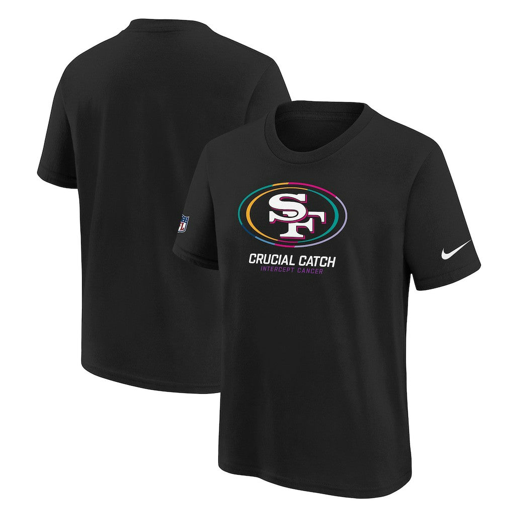 Nike San Francisco 49ers Youth 2024 NFL Crucial Catch T-Shirt Black