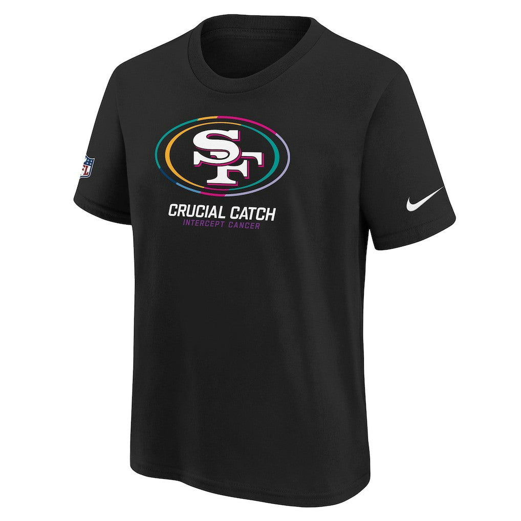 Nike San Francisco 49ers Youth 2024 NFL Crucial Catch T-Shirt Black