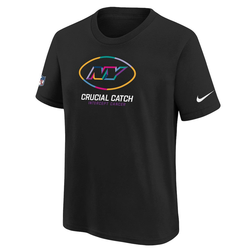 Nike New York Jets Youth 2024 NFL Crucial Catch T-Shirt Black