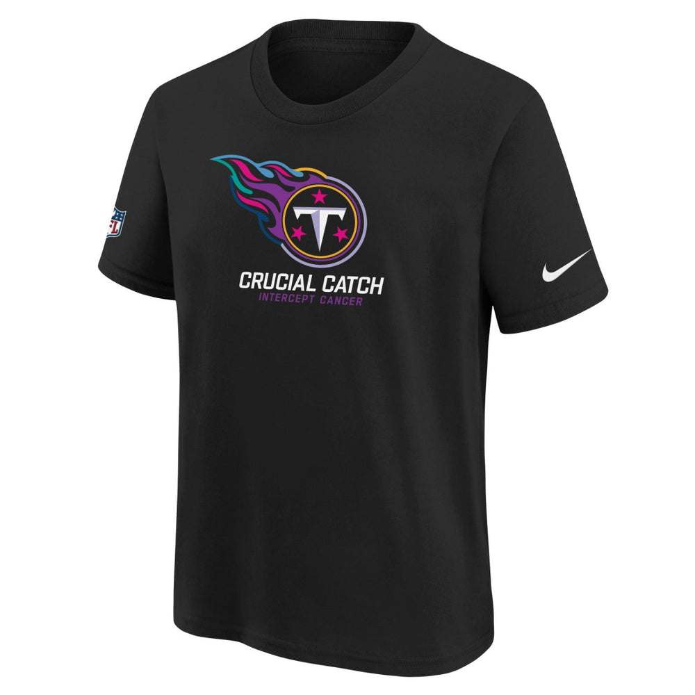 Nike Tennessee Titans Youth 2024 NFL Crucial Catch T-Shirt Black