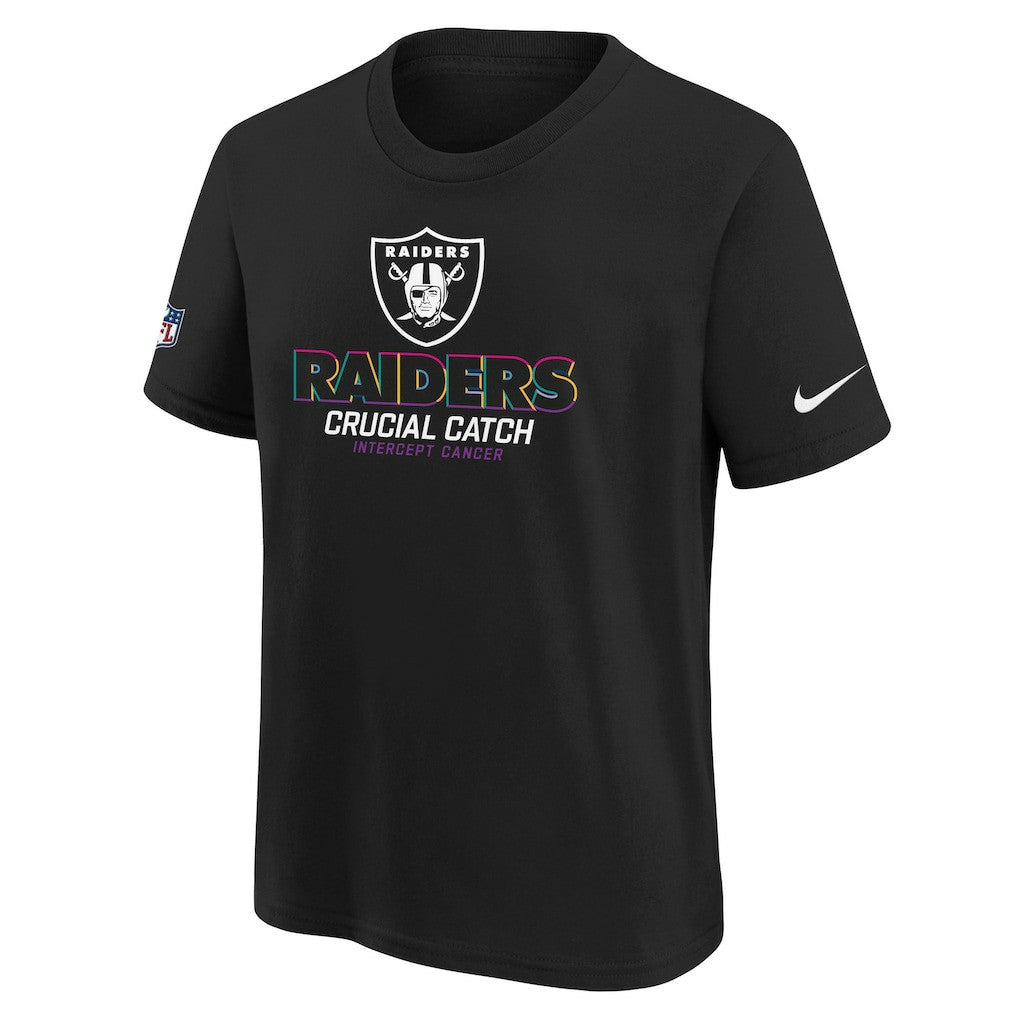 Nike Las Vegas Raiders Youth 2024 NFL Crucial Catch T-Shirt Black