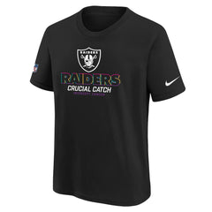 Nike Las Vegas Raiders Youth 2024 NFL Crucial Catch T-Shirt Black