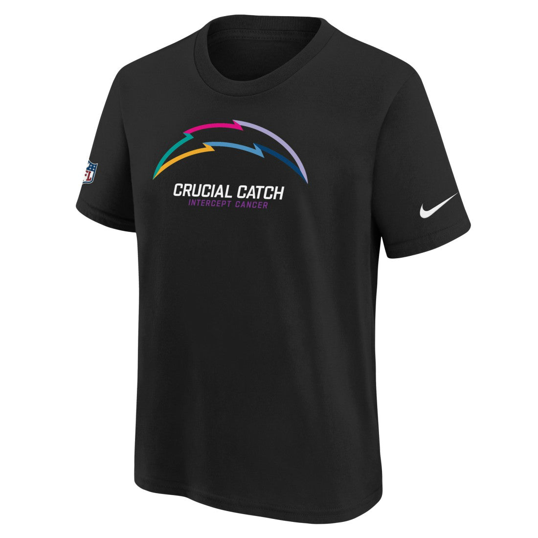 Nike Los Angeles Chargers Youth 2024 NFL Crucial Catch T-Shirt Black