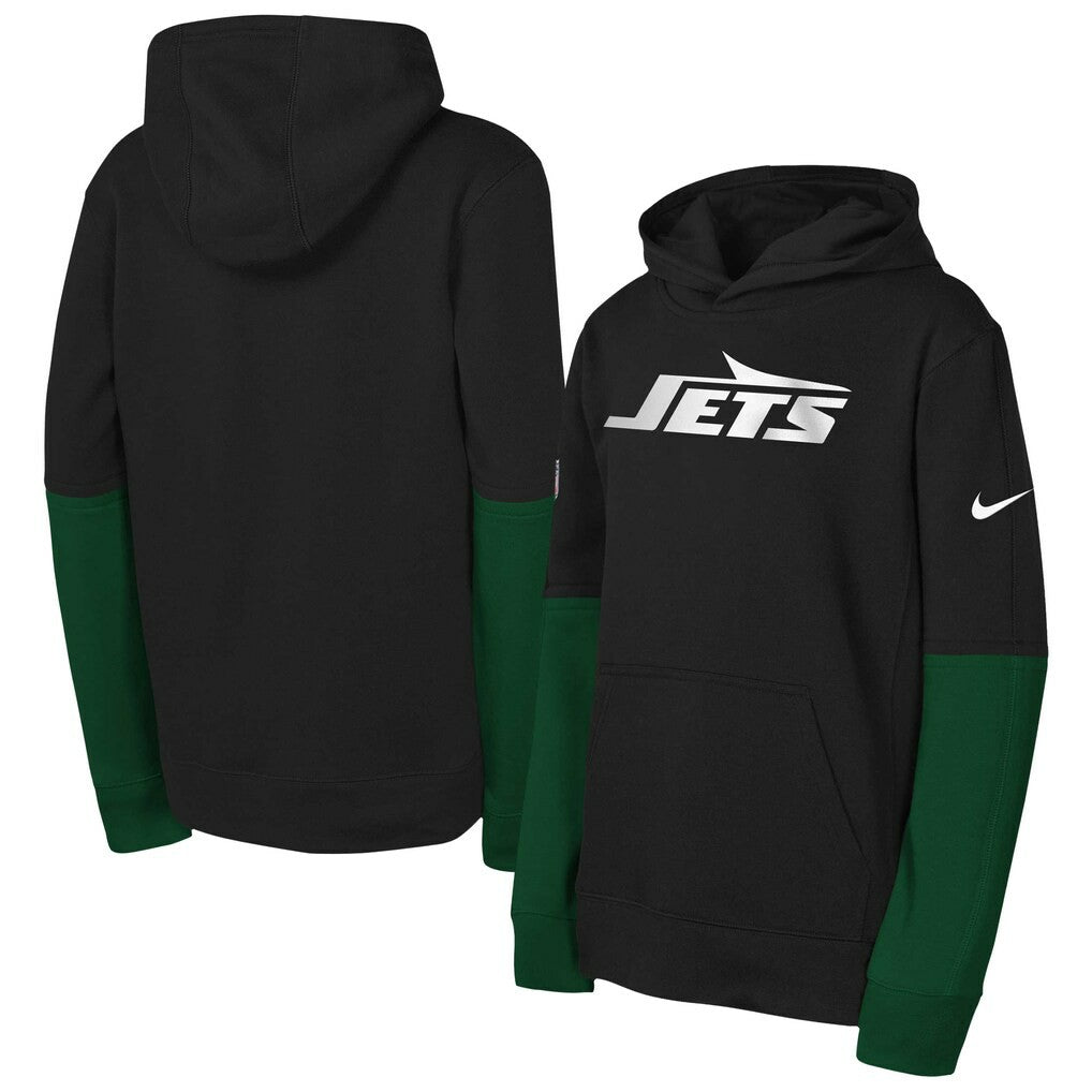 Nike New York Jets Youth Club Pullover Hoodie Black