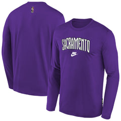 Sacramento Kings Youth Hardwood Classics Long Sleeve T-Shirt Purple | Nike Lifestyle