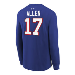 Nike Josh Allen Buffalo Bills Youth Player Name & Number Long Sleeve T-Shirt Royal
