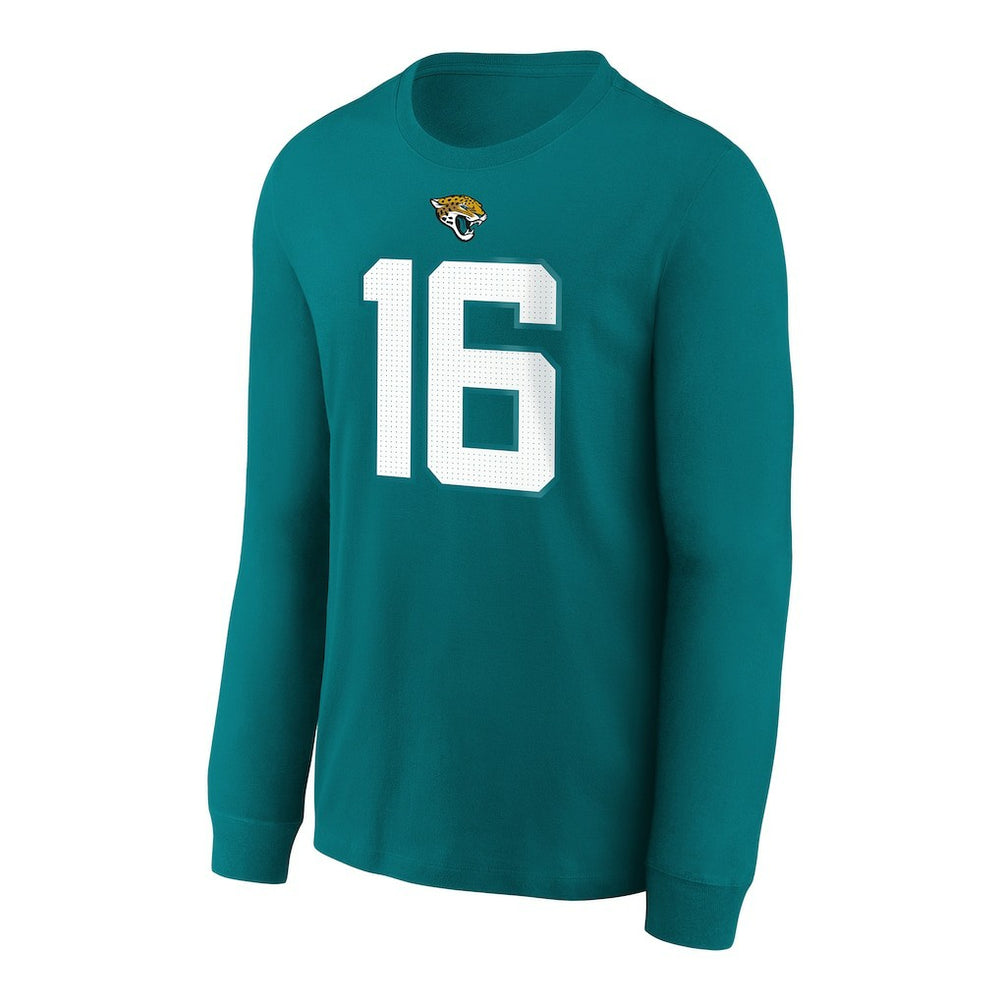Nike Trevor Lawrence Jacksonville Jaguars Youth Player Name & Number Long Sleeve T-Shirt Teal