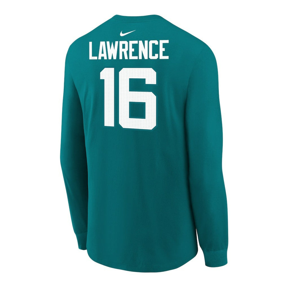 Nike Trevor Lawrence Jacksonville Jaguars Youth Player Name & Number Long Sleeve T-Shirt Teal