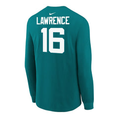 Nike Trevor Lawrence Jacksonville Jaguars Youth Player Name & Number Long Sleeve T-Shirt Teal