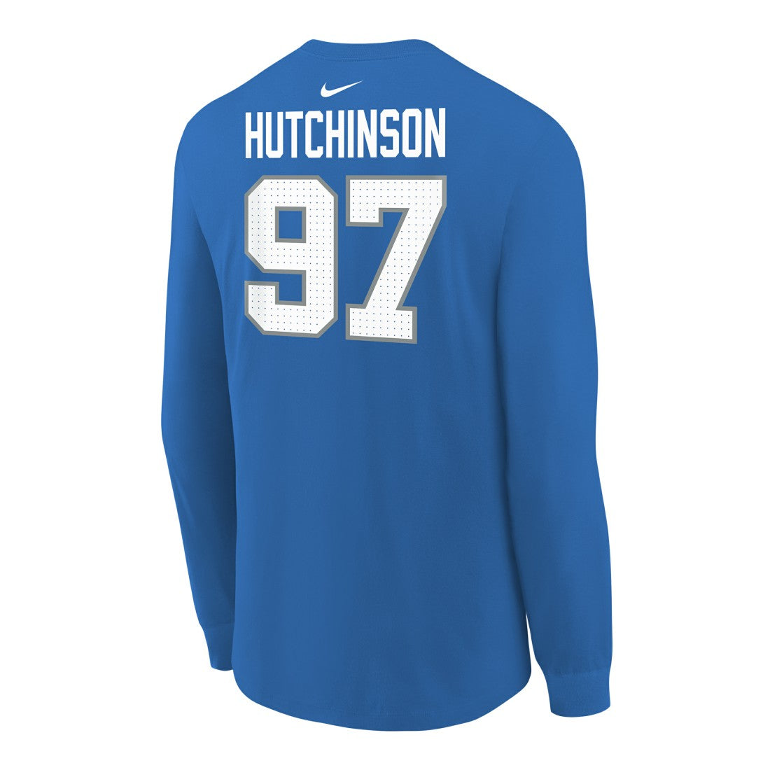 Nike Aidan Hutchinson Detroit Lions Youth Player Name & Number Long Sleeve T-Shirt Blue