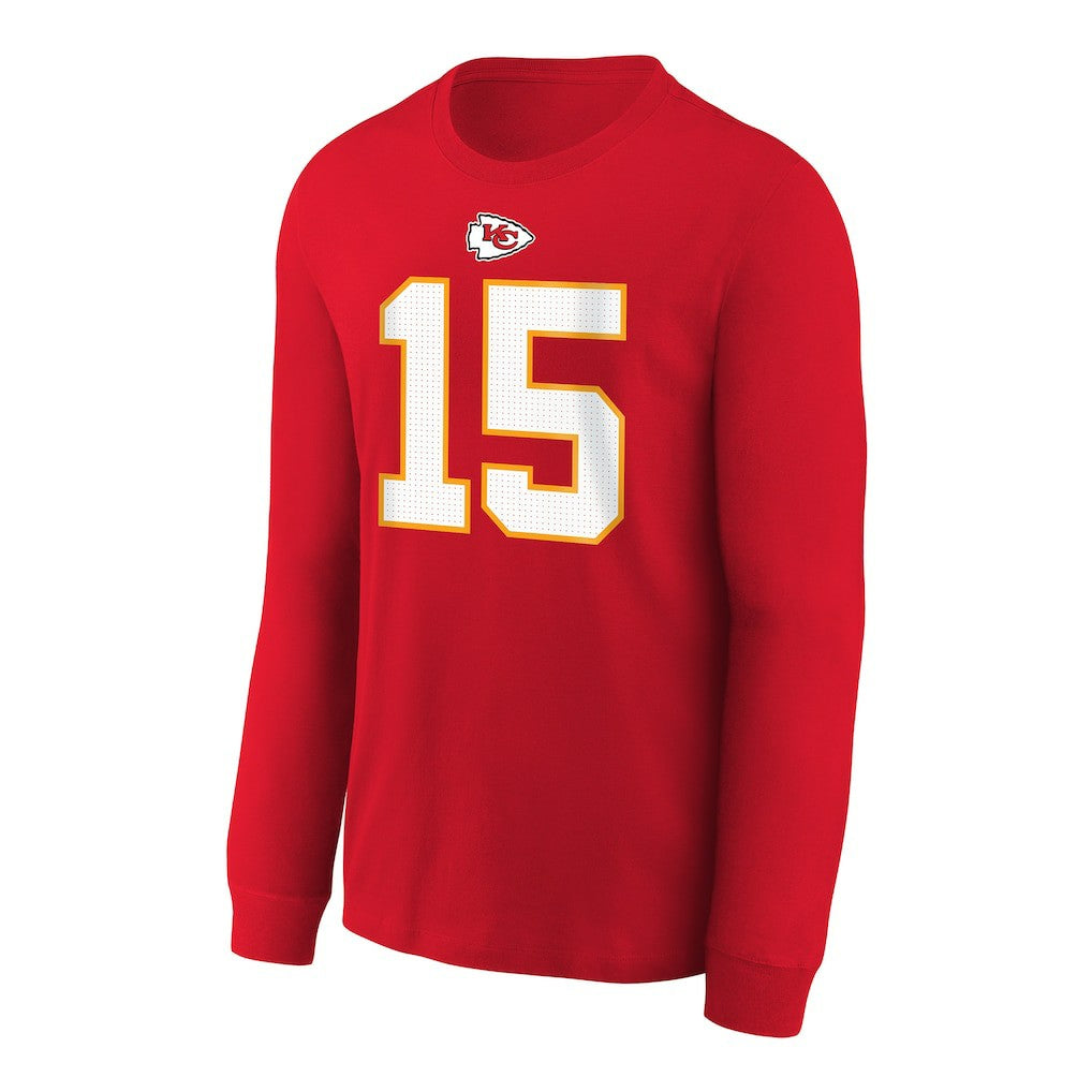 Nike Patrick Mahomes Kansas City Chiefs Youth Player Name & Number Long Sleeve T-Shirt Red