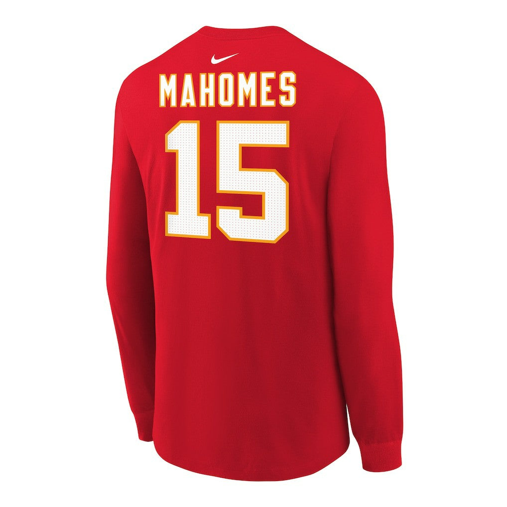 Nike Patrick Mahomes Kansas City Chiefs Youth Player Name & Number Long Sleeve T-Shirt Red
