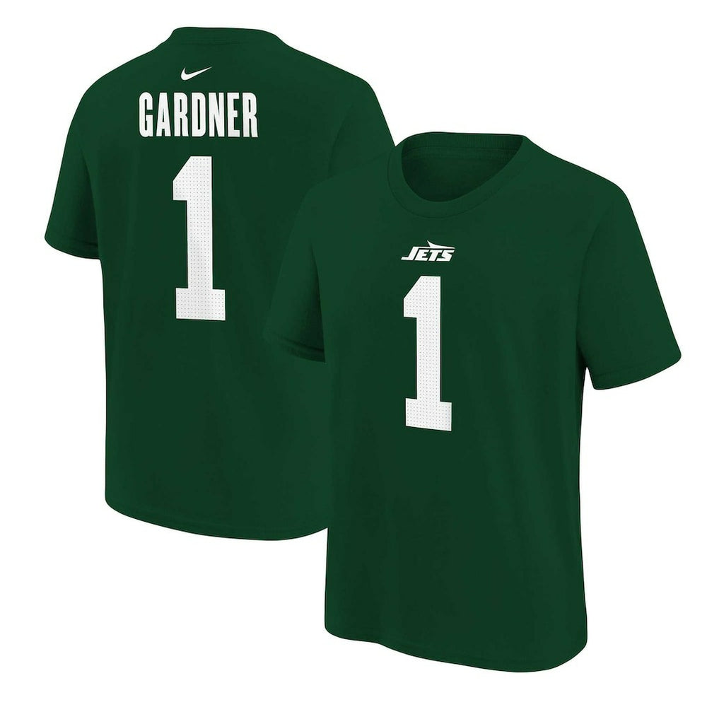 Nike Ahmad Sauce Gardner New York Jets Youth Player Name & Number T-Shirt Green