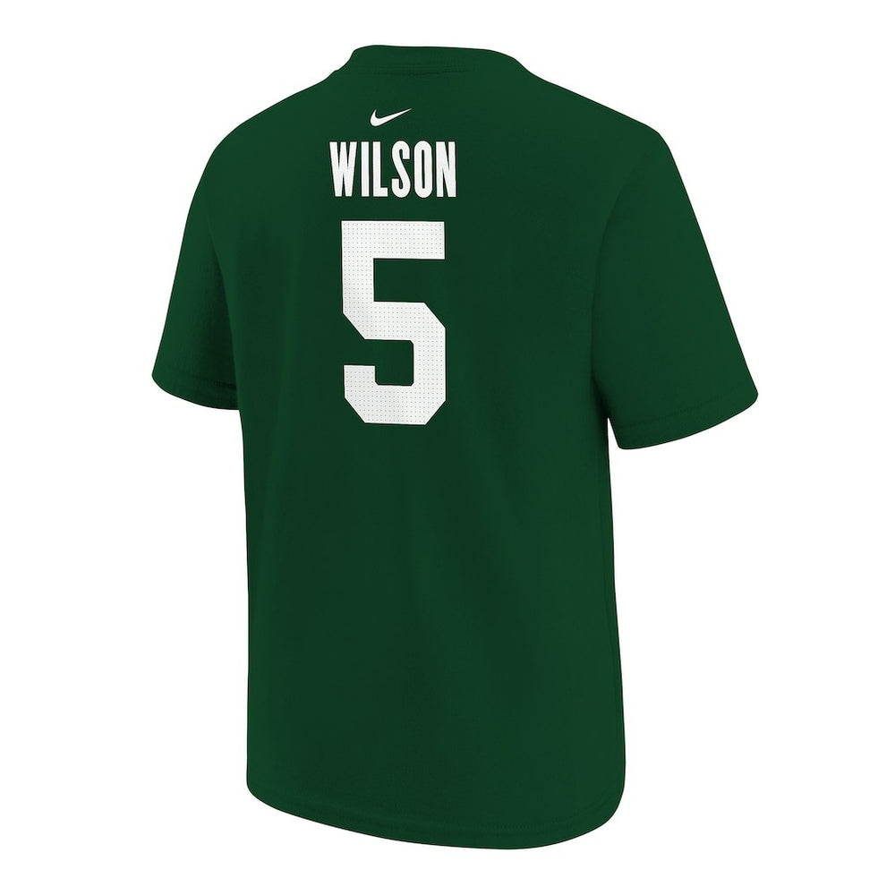 Nike Garrett Wilson New York Jets Youth Player Name & Number T-Shirt Green