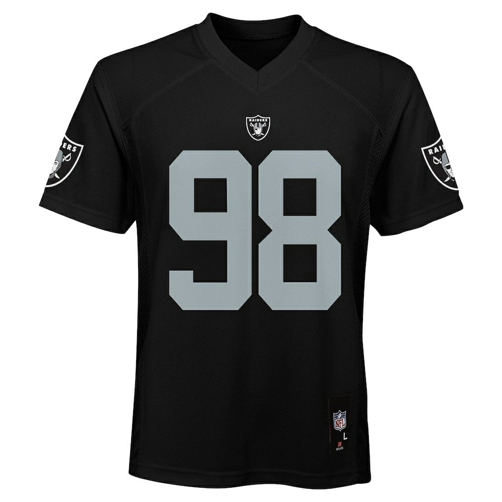 Maxx Crosby Las Vegas Raiders Youth Replica Player Jersey Black