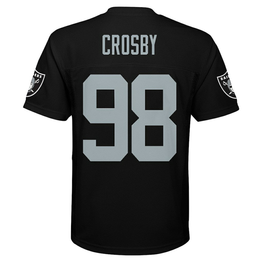 Maxx Crosby Las Vegas Raiders Youth Replica Player Jersey Black
