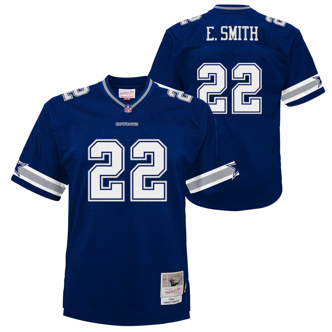 Mitchell & Ness Emmitt Smith Dallas Cowboys Youth 1996 Legacy Jersey Navy