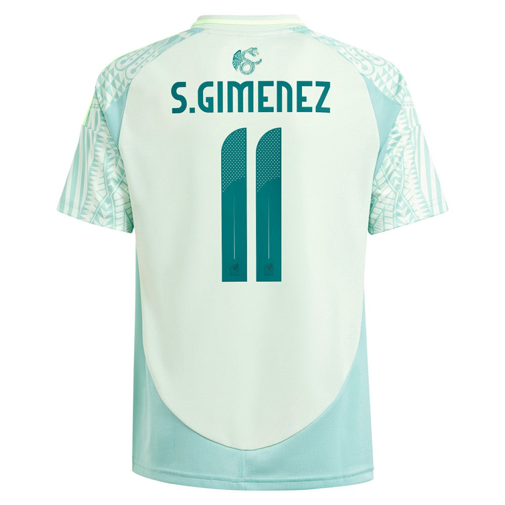 Santiago Giménez Mexico National Team Youth 2024 Away Replica Player Jersey Green - Adidas for sale