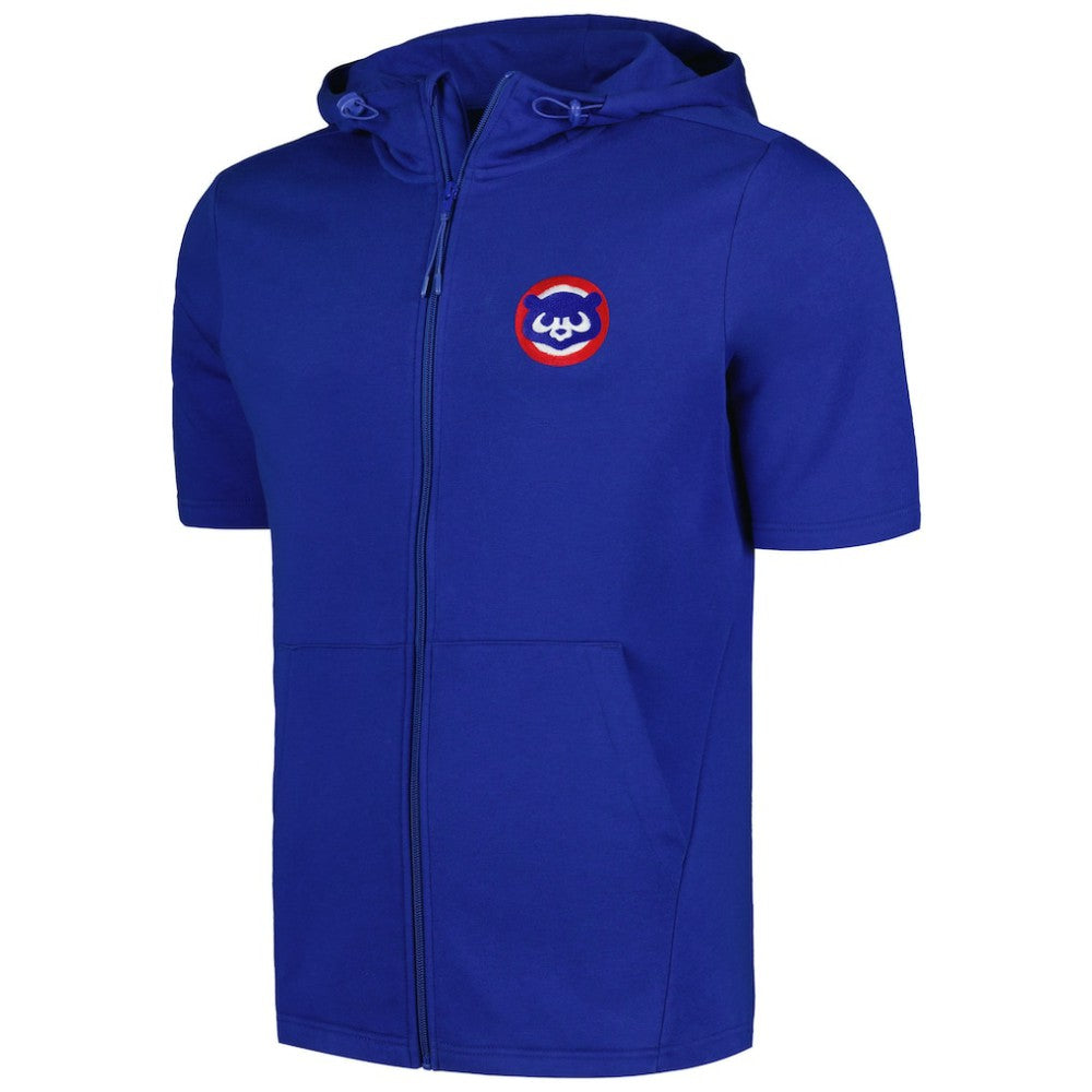 Chicago Cubs Levelwear Recruit Short Sleeve Full-Zip Hoodie - Royal - MLB Lifestyle