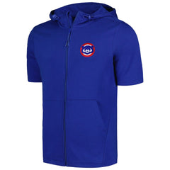 Chicago Cubs Levelwear Recruit Short Sleeve Full-Zip Hoodie - Royal - MLB Lifestyle