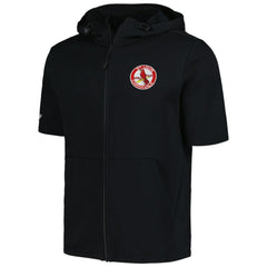 St. Louis Cardinals Levelwear Recruit Short Sleeve Full-Zip Hoodie - Black - MLB Lifestyle