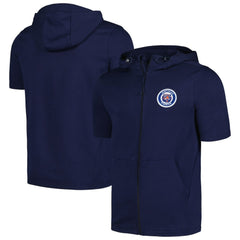Detroit Tigers Levelwear Recruit Short Sleeve Full-Zip Hoodie - Navy - MLB Lifestyle
