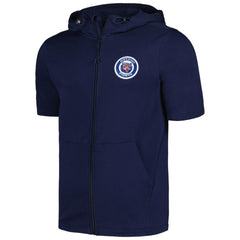 Detroit Tigers Levelwear Recruit Short Sleeve Full-Zip Hoodie - Navy - MLB Lifestyle