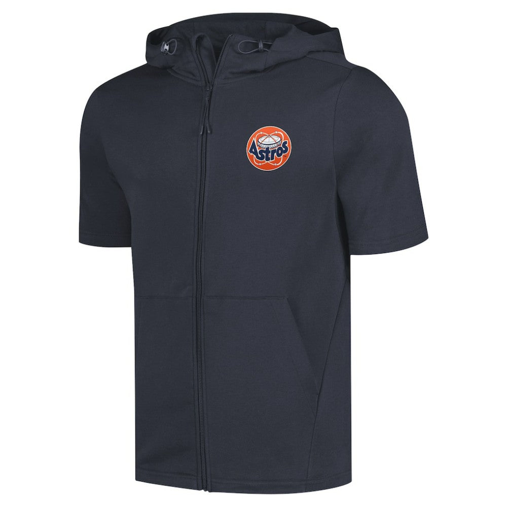 Houston Astros Levelwear Recruit Short Sleeve Full-Zip Hoodie - Navy - MLB on Sale