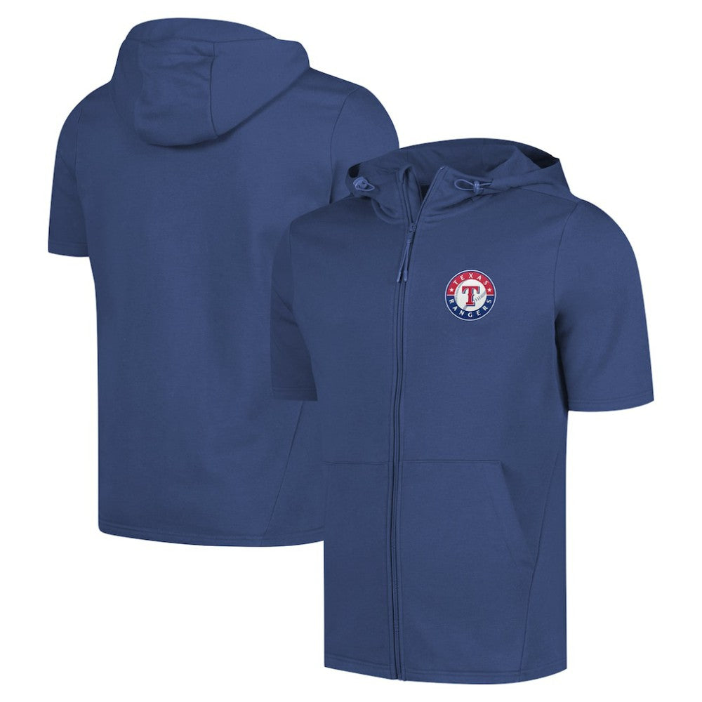 Texas Rangers Levelwear Recruit Short Sleeve Full-Zip Hoodie - Royal - MLB Online