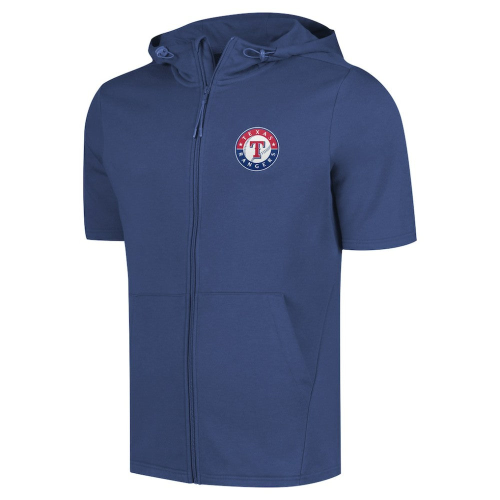 Texas Rangers Levelwear Recruit Short Sleeve Full-Zip Hoodie - Royal - MLB Online