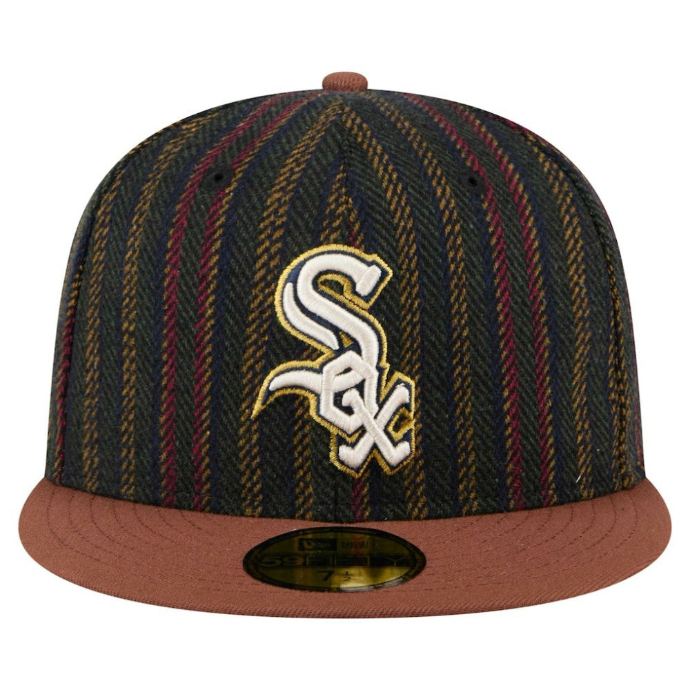 Chicago White Sox New Era Vintage Herringbone 59FIFTY Fitted Hat - Brown - New Era Online