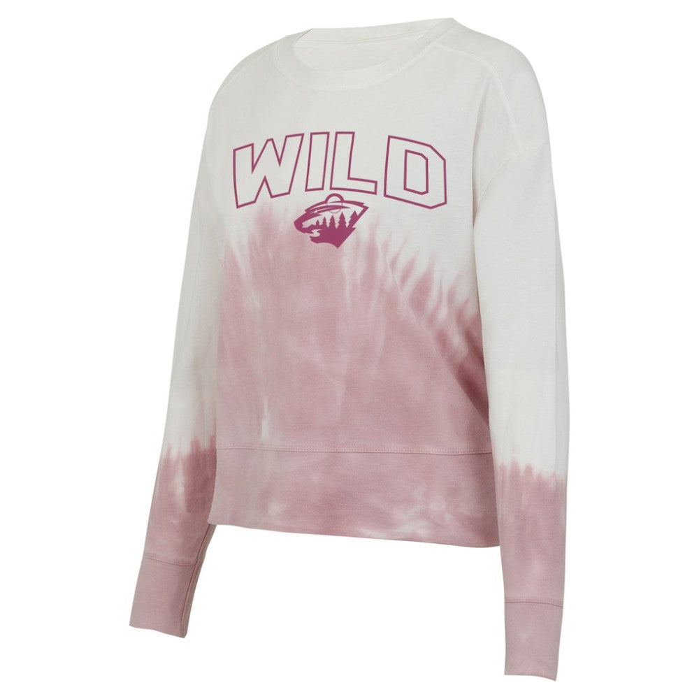 Minnesota Wild Concepts Sport Women's Orchard Tie-Dye Long Sleeve Top - Pink/White - NHL 201398061