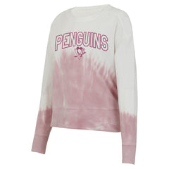 Pittsburgh Penguins Concepts Sport Women's Orchard Tie-Dye Long Sleeve Top - Pink/White - NHL 201398068