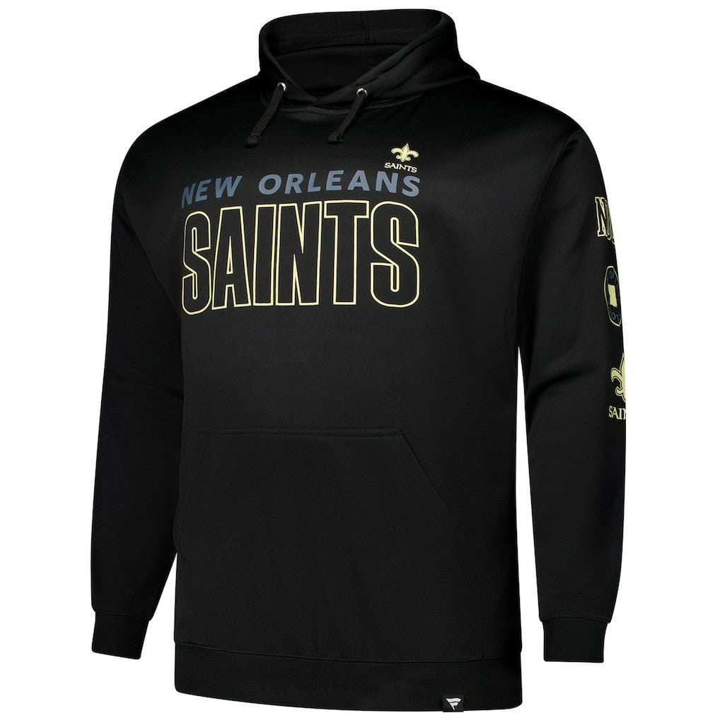 Fanatics New Orleans Saints Big & Tall Fleece Pullover Hoodie Black