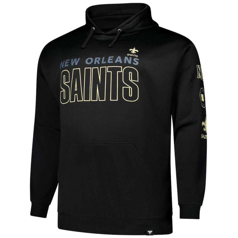 Fanatics New Orleans Saints Big & Tall Fleece Pullover Hoodie Black
