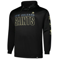 Fanatics New Orleans Saints Big & Tall Fleece Pullover Hoodie Black