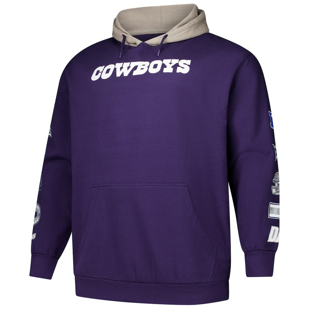 Fanatics Dallas Cowboys Big & Tall Patched Out Pullover Hoodie Purple