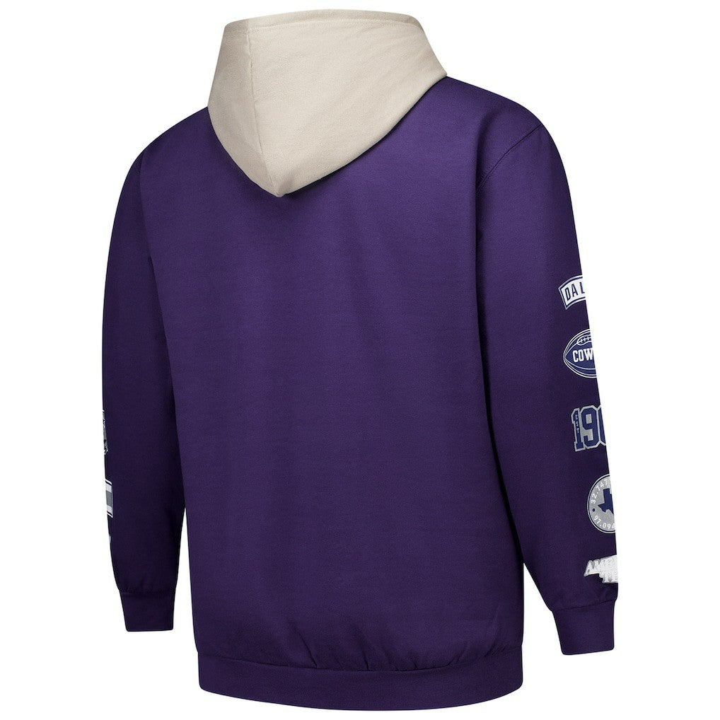Fanatics Dallas Cowboys Big & Tall Patched Out Pullover Hoodie Purple