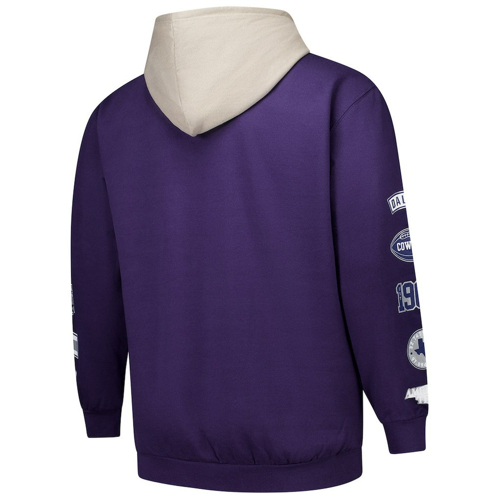 Fanatics Dallas Cowboys Big & Tall Patched Out Pullover Hoodie Purple