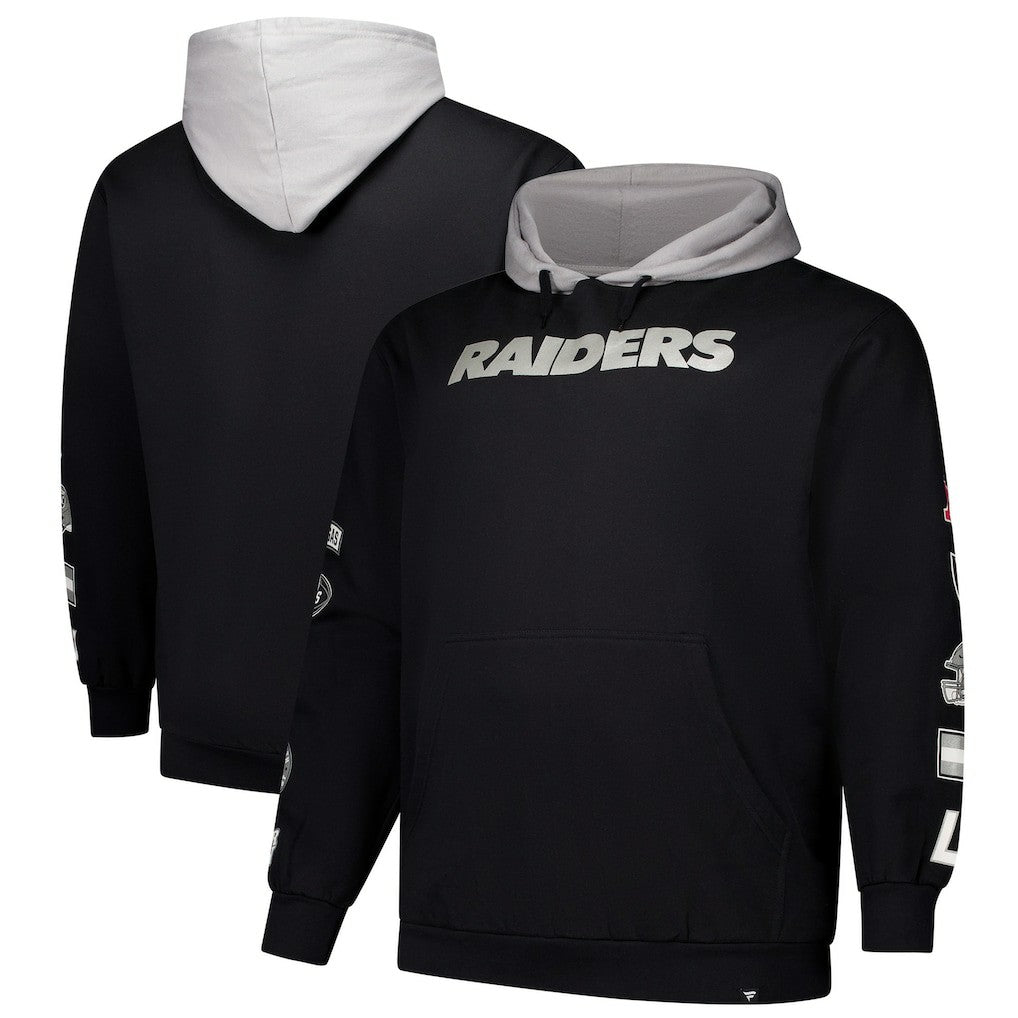 Fanatics Las Vegas Raiders Big & Tall Patched Out Pullover Hoodie Black
