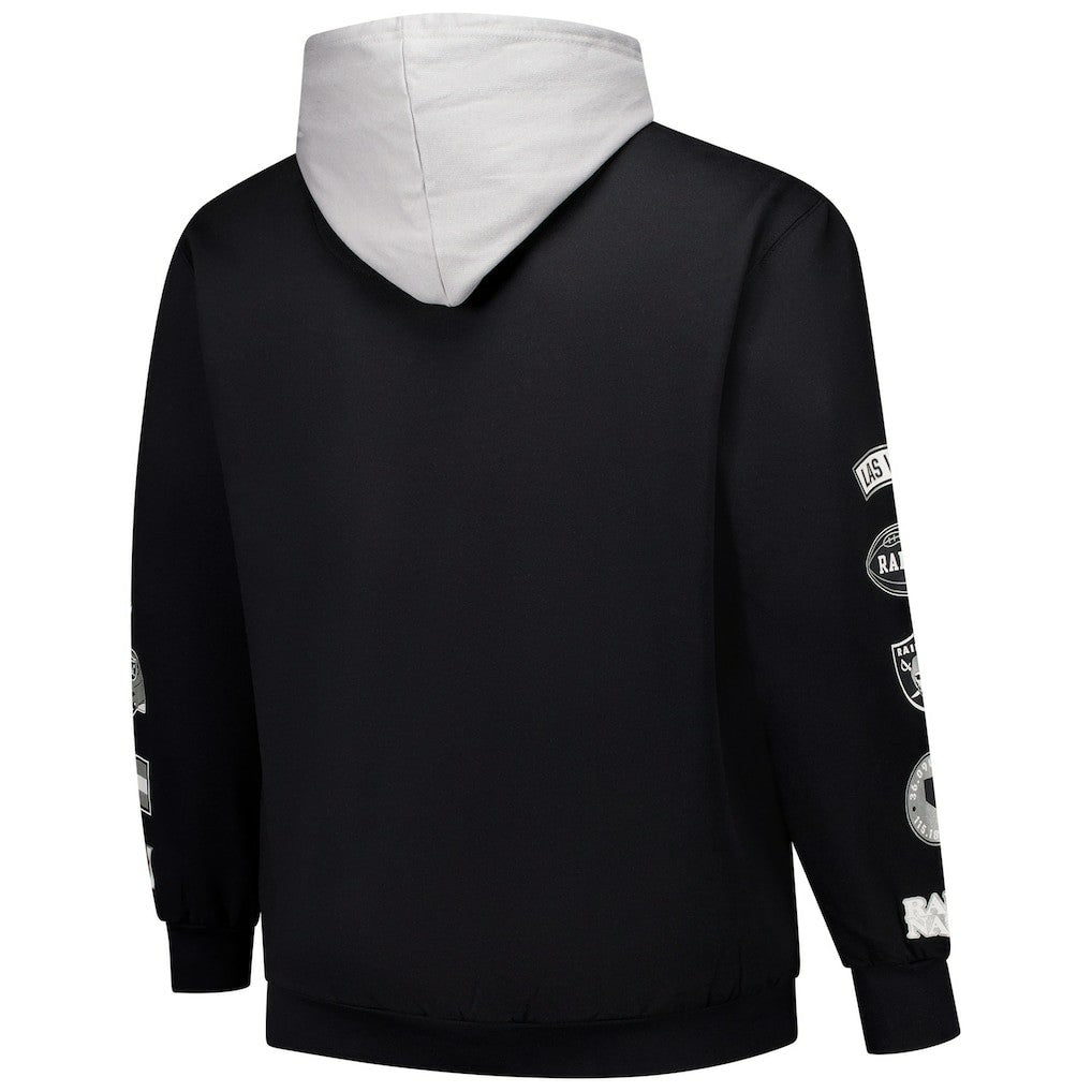 Fanatics Las Vegas Raiders Big & Tall Patched Out Pullover Hoodie Black